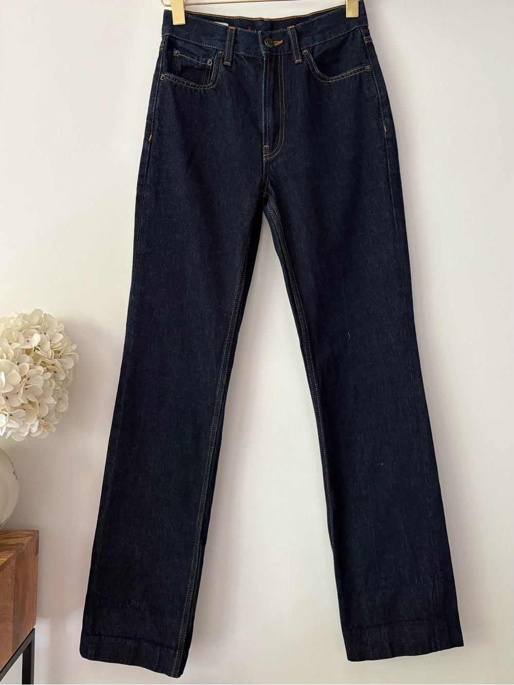Zara Dark Indigo Denim High-Rise Bootcut Jeans - Size 2